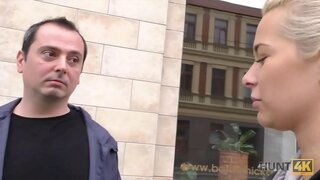 POLOWANIE NA 4K. Piękna zmęczona od kochanka i decyduje się na seks z nieznajomym